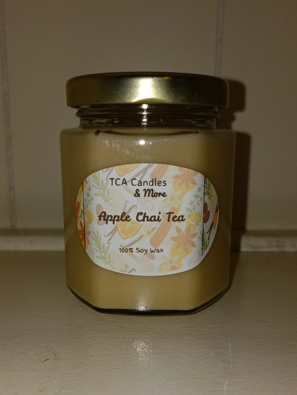 Apple Chai Tea Soy Candle - Cream